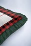 Luxury Checkered Fringed Pillowcase - Christmas Themed Red Black Green Rustic Tassels Throw Pillow Cover - 7