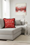 Winter Magic Snowflake Fringed Pillowcase - New Year Themed Modern Red Tassel Throw Pillow Cover - 5
