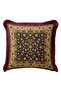 Palace Splendor Fringed Pillowcase - Classic Bohemian Black Gold Color Tassel Throw Pillow Cover