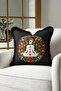 Chakra Mandala Fringed Pillowcase - Yoga Meditation Bohemian Black Tassel Throw Pillow Cover - 3