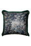 Avangard Nature View Fringed Pillowcase - Forest Themed Green Tassel Throw Pillow Cover with Bird Motif - 2