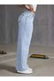 Amanda Women's Palazzo Casual Comfortable High Waist Loose Wide Leg Jeans Denim Trousers - 4