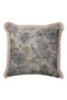 Luxury Bird Floral Fringe Pillowcase - Classic Vintage Natural Bohemian Beige Tassel Throw Pillow Cover - 3
