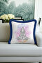 Mandala Meditation Fringed Pillowcase - Peace Coolness Bohemian Blue Tassel Throw Pillow Cover - 5