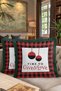 Luxury Checkered Fringed Pillowcase - Christmas Themed Red Black Green Rustic Tassels Throw Pillow Cover - 8
