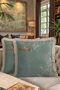 Elegant Emerald Velvet Luxury Fringed Pillowcase-Emerald Green Ethnic Modern Tufted Throw Pillow Cover - 8