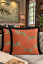 Luxury Safari Themed Fringed Pillowcase - Wild Chic Bohemian Orange Black Tassel Throw Pillow Cover - 8