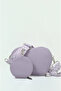 3425 Zippered Mini Wallet Heart Model Imported Women's Hand, Arm and Shoulder Bag Lilac - 4