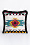 Ethnic Geometric Fringed Pillowcase - Bohemian Style Mustard Black Red Tassel Throw Pillow Cover - 4