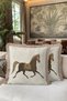 Noble Horse Figured Fringed Pillowcase - Elegant Ethnic Vintage Rustic Tassel Throw Pillow Cover - 6