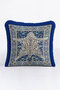 Luxury Leopard Figured Fringed Pillowcase - Elegant Bohemian Gray Navy Blue Tassel Throw Pillow Cover - 3