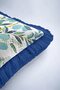Luxury Botanical Garden Fringed Pillowcase - Vibrant Nature Modern Blue Green Tufted Throw Pillow Cover - 7