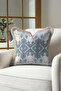 Elegant Chic Blue Geometric Luxury Fringed Pillowcase-Two Tone Texture Modern Beige Tufted Throw Pillow Cover - 2