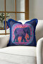 Mandala Elephant Fringed Pillowcase - Bohemian Ethnic Blue Orange Tassel Throw Pillow Cover