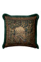 Elegant Luxury Fringed Pillowcase-Taffeta Green Brown Classic Tufted Throw Pillow Cover - 3