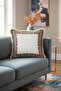 Colorful Geometric Luxury Fringed Pillowcase - Monochrome Modern Gold Color Tassel Throw Pillow Cover - 5