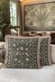 Baroque Floral Bird Motif Luxury Fringed Pillowcase-Black Cream Color Ethnic Tassels Throw Pillow Cover - 6