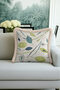 Natural Leaf Motif Luxury Fringed Pillowcase-Chic Green Blue Nordic Beige Tufted Throw Pillow Cover - 2