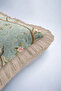 Bird Vintage Chinese Garden Patterned Fringed Pillowcase - Flower Branches Bohemian Tasseled Cushion Cover - 7