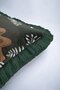 Children's Room Fox Fringed Pillowcase-Nature Themed Modern Green Brown Tassel Throw Pillow Cover - 7