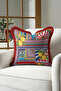 Italian-Inspired Colorful Luxury Fringed Pillowcase-Lemon Floral Pattern Retro Tassel Throw Pillow Cover - 3