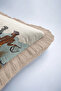 Fringed Pillowcase with Mythological Figure - Ancient Period Bohemian Light Brown Tassel Throw Pillow Cover - 7