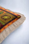 Indian Mandala Art Fringed Pillowcase - Bohemian Ethnic Gold Color Tassel Throw Pillow Cover - 7