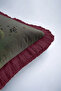 Luxury Avant-Garde Fringed Pillowcase - Palace-Inspired Retro Burgundy Tassel Throw Pillow Cover - 7