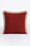 Elegant Burgundy Fringed Pillowcase - Nordic Rustic Beige Luxury Tufted Throw Pillow Cover - 3