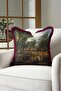 Avangard Asil Av Party Luxury Fringed Pillowcase-Horse Aristocratic Patterned Tassel Throw Pillow Cover - 3