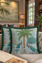 Elegant Peacock Design Fringed Pillowcase-Tropical Inspired Ethnic Tassel Throw Pillow Cover - 8