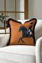 Royal Horse Luxery Fringed Pillowcase-Nobility Black Caramel Modern Tufted Throw Pillow Cover - 4