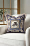 Baroque Luxury Fringed Pillowcase - Retro Car Themed Classic Navy Blue Tassel Throw Pillow Cover - 5