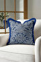 Baroque Chic Classic Luxury Fringed Pillowcase-Blue Elegant Modern Navy Tassel Throw Pillow Cover - 4