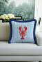 Nautical Blue Striped Crab Fringe Pillowcase - Sea Coastal Red Tassel Throw Pillow Cover - 4