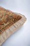 Baroque Chic Fringed Pillowcase - Classic Rustic Spring Tones Tufted Throw Pillow Cover - 7