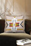Ethnic Geometric Gold Color Fringed Pillowcase - Bohemian Modern Beige Gray Tufted Throw Pillow Cover - 4