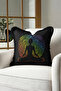 Chakra Energy Fringed Pillowcase - Meditation Themed Bohemian Black Tassel Throw Pillow Cover - 4