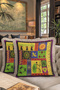 Ethnic Art-Inspired Fringed Pillowcase-African Bohemian Yellow Purple Tassel Throw Pillow Cover - 8