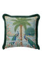 Elegant Peacock Design Fringed Pillowcase-Tropical Inspired Ethnic Tassel Throw Pillow Cover - 2