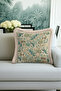 Tropical Jungle Fringed Pillowcase - Exotic Wild Animals Natural Green Tufted Throw Pillow Cover - 3