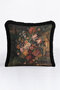 Baroque Flower Garden Luxury Fringed Pillowcase-Garden Nostalgic Green Black Tassel Throw Pillow Cover - 2