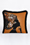 Elegant Crowned Woman Silhouette Fringed Pillowcase-Baroque Glamour Caramel Black Tassels Throw Pillow Case - 4