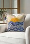 Sun in the Waves Themed Fringed Pillowcase-Marine Themed Beige Color Tassel Throw Pillow Cover - 4
