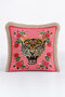 Luxury Leopard Print Fringe Pillowcase - Floral Bohemian Pink Gold Color Tassel Throw Pillow Cover