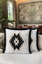 Ethnic Geometric Fringed Pillowcase - Bohemian Black Cream Modern Tassel Throw Pillow Cover - 6