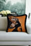 Elegant Crowned Woman Silhouette Fringed Pillowcase-Baroque Glamour Caramel Black Tassels Throw Pillow Case - 5