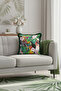 Exotic Tropical Birds Fringed Pillowcase - Amazon Natural Green Tassel Throw Pillow Cover