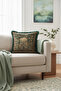 Elegant Luxury Fringed Pillowcase-Taffeta Green Brown Classic Tufted Throw Pillow Cover