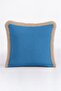 Elegant Luxury Blue Fringed Pillowcase - Bohemian Accent Beige Cream Tassel Throw Pillow Cover